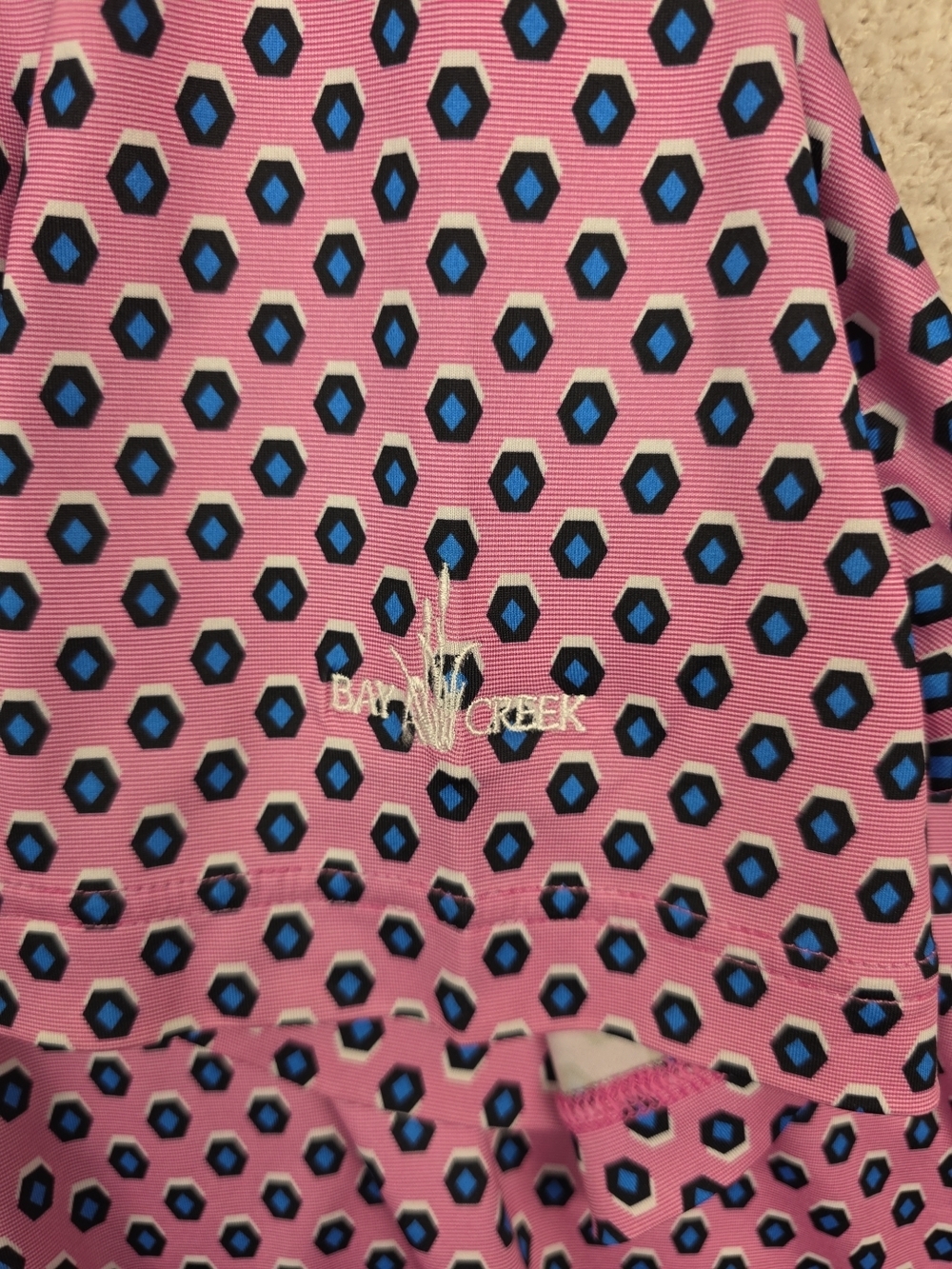 Men's Pink Patterned Short-Sleeve Polo with Black Collar FootJoy 3XL Golf - Picture 2 of 11